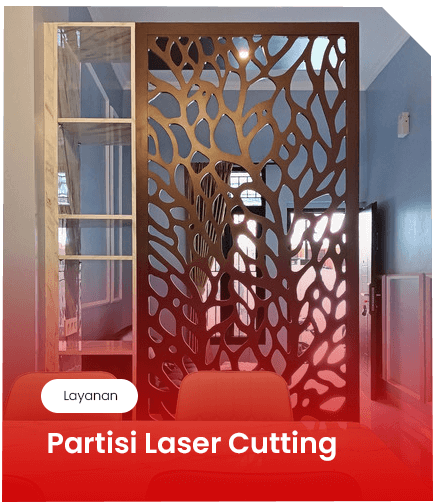 Partisi Laser Cutting Layanan partisi laser cutting kami cocok untuk menciptakan pemisah ruangan yang stylish dan modern.